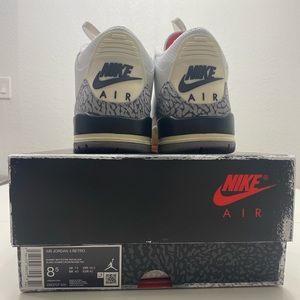 Mens 8.5 Jordan Cement 3’s Reimagined.